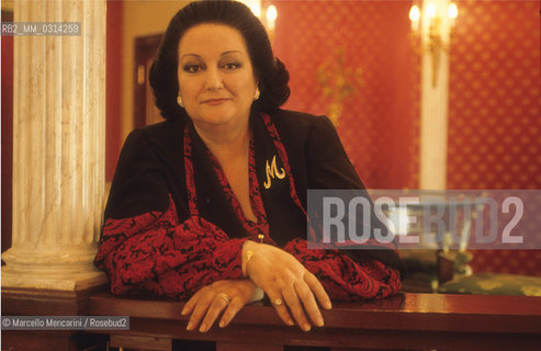 Rome, Excelsior Hotel, 1992. Spanish soprano Montserrat Caballé / Roma, Hotel Excelsior, 1992. Il soprano Montserrat Caballé - ©Marcello Mencarini/Rosebud2