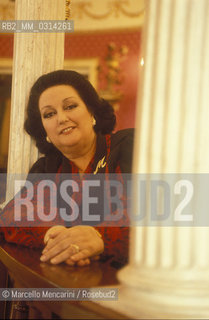 Rome, Excelsior Hotel, 1992. Spanish soprano Montserrat Caballé / Roma, Hotel Excelsior, 1992. Il soprano Montserrat Caballé - ©Marcello Mencarini/Rosebud2