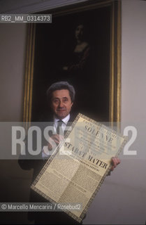 Rome, 1991. Italian musicologist Bruno Cagli / Roma, 1991. Il musicologo Bruno Caglii - ©Marcello Mencarini/Rosebud2