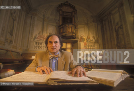 Rome, 2000. Musicologist and director of Santa Cecilia Conservatory Lionello Cammarota / Roma, 20000. Il musicologo e direttore del  Conservatorio di Santa Cecilia Lionello Cammarota - ©Marcello Mencarini/Rosebud2