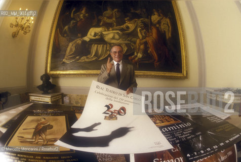 Musicologist Francesco Canessa superintendent of San Carlo Theater in Naples, 1987 / Il musicologo Francesco Canessa sovrintendente del Teatro San Carlo di Napoli, 1987 - ©Marcello Mencarini/Rosebud2