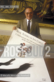 Musicologist Francesco Canessa superintendent of San Carlo Theater in Naples, 1987 / Il musicologo Francesco Canessa sovrintendente del Teatro San Carlo di Napoli, 1987 - ©Marcello Mencarini/Rosebud2