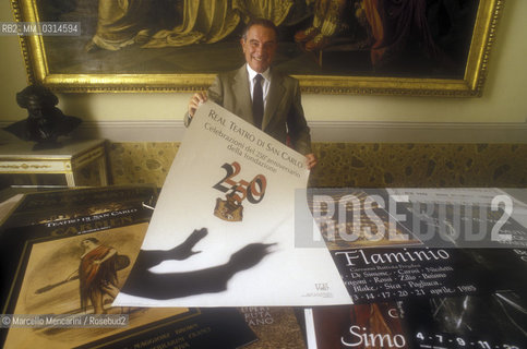 Musicologist Francesco Canessa superintendent of San Carlo Theater in Naples, 1987 / Il musicologo Francesco Canessa sovrintendente del Teatro San Carlo di Napoli, 1987 - ©Marcello Mencarini/Rosebud2
