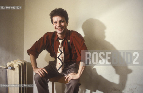 Rome, Teatro Olimpico, about 1985. Italian pop singer Sergio Caputo / Roma, Teatro Olimpico, 1985 circa. Il cantante Sergio Caputo - ©Marcello Mencarini/Rosebud2