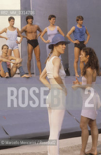 Rome, about 1980. American contemporary dance choreographer, performer, and poet Carolyn Carlson during a rehearsal / Roma, 1980 circa. La coreografa, danzatrice e poetessa Carolyn Carlson durante una prova - ©Marcello Mencarini/Rosebud2