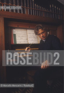 Rome, about 1985. Italian organist Giorgio Carnini / Roma, 1985 circa. Lorganista Giorgio Carnini - ©Marcello Mencarini/Rosebud2