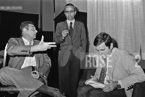 Rome,1979. Italian trade unionists Luciano Lama, Pierre Carniti and Giorgio Benvenuto / Roma, 1979. I sindacalisti Luciano lama, Pierre Carniti e Giorgio Benvenuto - ©Marcello Mencarini/Rosebud2