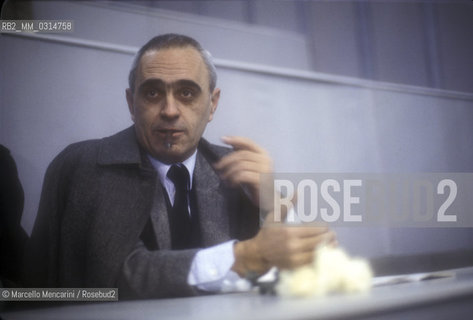 Rome, about 1985. Italian trade unionist Pierre Carniti / Roma, 1985 circa. Il sindacalista Pierre Carniti - ©Marcello Mencarini/Rosebud2