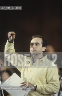 Vatican City, about 1985. Spanish tenor José Carreras during a rehearsal in the Nervi Hall / Città del Vaticano, 1985 circa. Il tenore José Carreras durante una prova in Sala Nervi - ©Marcello Mencarini/Rosebud2
