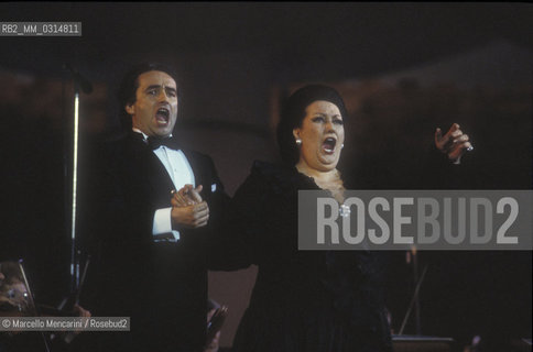 Verona, about 1990. Opera singers José Carreras and Montserrat Caballé / Verona, 1990 circa. I cantanti lirici José Carreras e Montserrat Caballé - ©Marcello Mencarini/Rosebud2