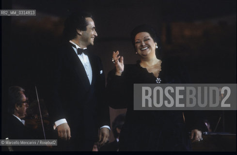 Verona, about 1990. Opera singers José Carreras and Montserrat Caballé / Verona, 1990 circa. I cantanti lirici José Carreras e Montserrat Caballé - ©Marcello Mencarini/Rosebud2