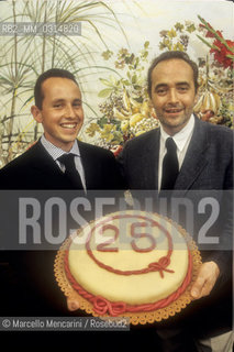 Verona, 1995. Spanish tenor José Carreras celebrates 25 years of his career with his son Alberto / Il tenore José Carreras festeggia 25 anni di carriera insieme a suo figlio Alberto - ©Marcello Mencarini/Rosebud2