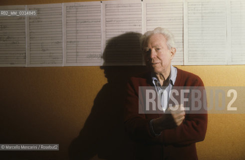 Rome, about 1980. American composer Elliott Carter / Roma, 1980. Il compositore Elliott Carter - ©Marcello Mencarini/Rosebud2