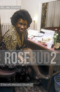 Rome, about 1985. Jazz singer Betty Carter in her dressing room / Roma, 1985 circa. La cantante jazz Betty Carter in camerino - ©Marcello Mencarini/Rosebud2