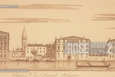 St. Samuel Church (on the right) and Palazzo Malipiero (on the left) in the time of Giacomo Casanova / Chiesa di San Samuele e Palazzo Malipiero al tempo di Giacomo Casanova - Reproduced by Marcello Mencarini
/Rosebud2