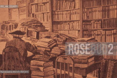 Giacomo Casanova nella biblioteca del Castello di Dux in Boemia. Casanova trascorse i suoi ultimi tredici anni di vita come bibliotecario del conte Waldstein nel castello di Dux in Boemia - Reproduced by Marcello Mencarini
/Rosebud2