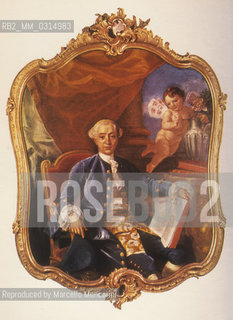 Portrait of Giacomo Casanova attributed to Anton Raphael Mengs / Ritratto di Giacomo Casanova attribuito a  Anton Raphael Mengs - Reproduced by Marcello Mencarini
/Rosebud2