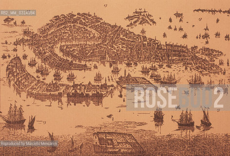 View of Venice in the time of Giacomo Casanova / Veduta di Venezia al tempo di Giacomo Casanova  - Reproduced by Marcello Mencarini
/Rosebud2