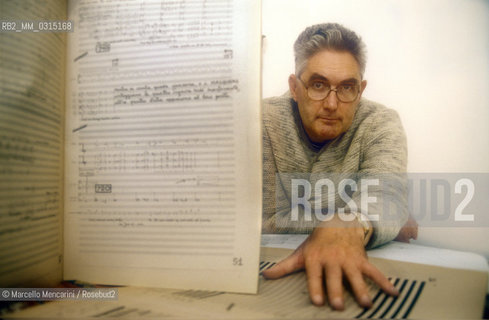 Italian composer Niccolò Castiglioni, 1988 / Il compositore Niccolò Castiglioni, 1988 - ©Marcello Mencarini/Rosebud2