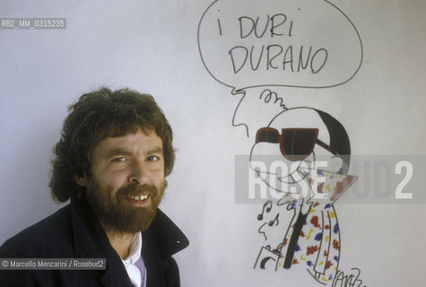 Lucca, 1986. Italian cartoonist Massimo Cavezzali / Lucca, 1986. Il disegnatore di fumetti Massimo Cavezzal - ©Marcello Mencarini/Rosebud2