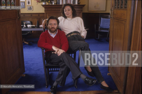 Amsterdam, 1991. Riccardo Chailly,  conductor of the Royal Concertgebouw Orchestra (KCO), in his house with his wife Gabriella Terragni / Amsterdam, 1991. Riccardo Chailly, direttore della  Royal Concertgebouw Orchestra (KCO), nella sua casa di Amsterdam con sua moglie Gabriella Terragni - ©Marcello Mencarini/Rosebud2