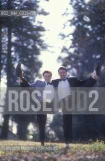 Italian gymnasts Yuri Chechi and Boris Preti, 1990 / I ginnasti Yuri Chechi e Boris Preti, 1990 - ©Marcello Mencarini/Rosebud2