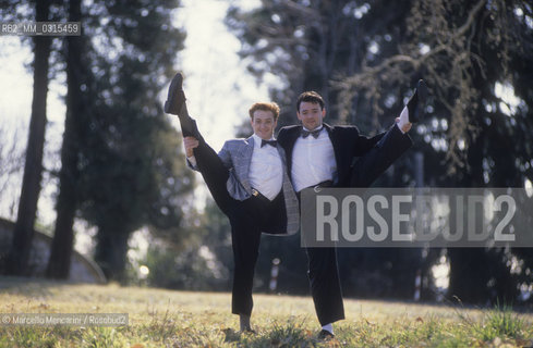 Italian gymnasts Yuri Chechi and Boris Preti, 1990 / I ginnasti Yuri Chechi e Boris Preti, 1990 - ©Marcello Mencarini/Rosebud2