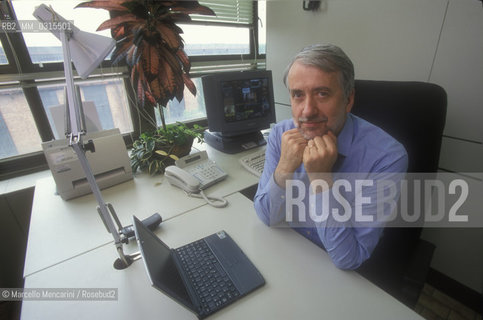 Turin, 1999. Leonardo Chiariglione, member of CSELT (corporate research center of Telecom Italy), founder of the MPEG group, inventor of the format MPEG-1, MPEG-2 and MP3 / Torino, 1999. Leonardo Chiariglione, membro del CSELT (centro ricerche aziendale di Telecom Italia), fondatore del gruppo MPEG, inventore del  formato standard MPEG-1, MPEG-2 e MP3 - ©Marcello Mencarini/Rosebud2