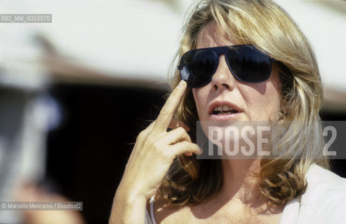 Venice Lido, Venice Film Festival 1983. American actress Jill Clayburgh, protagonist of the movie in competition  Hanna K., directed by Costa Gavras / Lido di Venezia. Mostra del Cinema di venezia 1983Lattrice americana Jill Clayburgh con sua figlia Lily Rabe, protagonista del film in concorso Hanna K. diretto da Costa Gavras - ©Marcello Mencarini/Rosebud2