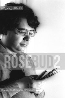 Rome, 1980. Italian cartoonist Guido Clericetti / Roma, 1980. Il disegnatore Guido Clericetti - ©Marcello Mencarini/Rosebud2