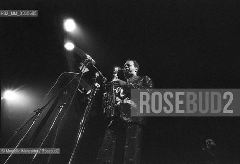 Milan, 1980. Jazz saxophonist Ornette Coleman in concert / Milano, 1980. Il sassofonista jazz Ornette Coleman in concerto _ ©Marcello Mencarini/Rosebud2