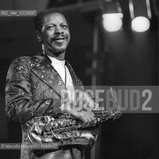 Milan, 1980. Jazz saxophonist Ornette Coleman in concert / Milano, 1980. Il sassofonista jazz Ornette Coleman in concerto _ ©Marcello Mencarini/Rosebud2