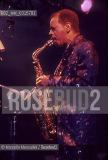 Milan, 1980. Jazz saxophonist Ornette Coleman in concert / Milano, 1980. Il sassofonista jazz Ornette Coleman in concerto _ ©Marcello Mencarini/Rosebud2