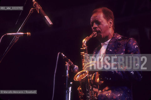 Milan, 1980. Jazz saxophonist Ornette Coleman in concert / Milano, 1980. Il sassofonista jazz Ornette Coleman in concerto _ ©Marcello Mencarini/Rosebud2