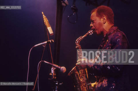 Milan, 1980. Jazz saxophonist Ornette Coleman in concert / Milano, 1980. Il sassofonista jazz Ornette Coleman in concerto _ ©Marcello Mencarini/Rosebud2
