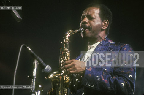 Milan, 1980. Jazz saxophonist Ornette Coleman in concert / Milano, 1980. Il sassofonista jazz Ornette Coleman in concerto _ ©Marcello Mencarini/Rosebud2