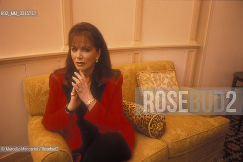 Rome, Excelsior Hotel, 1998. British writer Jackie Collins / Roma, Hotel Excelsior, 1998. La scrittrice inglese Jackie Collins - ©Marcello Mencarini/Rosebud2