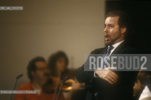 Italian operatic baritone Paolo Coni, about 1988 / Il baritono Paolo Coni, 1988 circa - ©Marcello Mencarini/Rosebud2