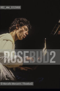 American jazz-fusion pianist, keyboardist, and composer Chick Corea performing (about 1985) /  Chick Corea, pianista e compositore jazz-fusion in concerto (1985 circa) - ©Marcello Mencarini/Rosebud2