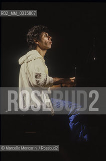 American jazz-fusion pianist, keyboardist, and composer Chick Corea performing (about 1985) /  Chick Corea, pianista e compositore jazz-fusion in concerto (1985 circa) - ©Marcello Mencarini/Rosebud2