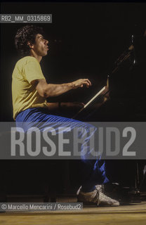 American jazz-fusion pianist, keyboardist, and composer Chick Corea performing (about 1985) /  Chick Corea, pianista e compositore jazz-fusion in concerto (1985 circa) - ©Marcello Mencarini/Rosebud2