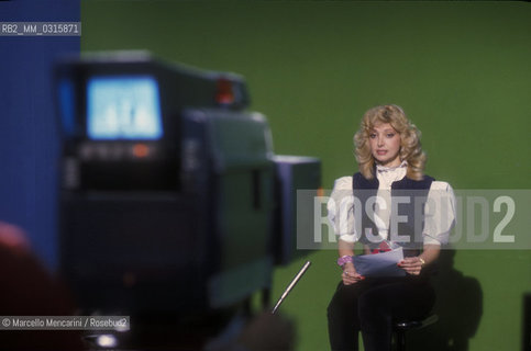 Rome, 1983. Italian TV announcer Beatrice Cori / Roma, 1983. Lannunciatrice televisiva Beatrice Cori - ©Marcello Mencarini/Rosebud2