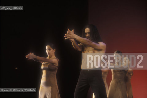 Rome, Olympic Theater, 1995. Spanish flamenco dancer Joaquín Cortés / Roma, Teatro Olimpico, 1995. Il ballerino di flamenco Joaquin Cortes - ©Marcello Mencarini/Rosebud2