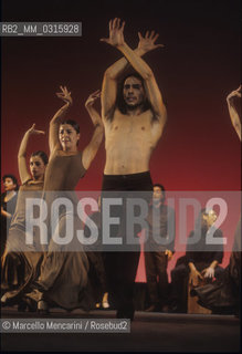 Rome, Olympic Theater, 1995. Spanish flamenco dancer Joaquín Cortés / Roma, Teatro Olimpico, 1995. Il ballerino di flamenco Joaquin Cortes - ©Marcello Mencarini/Rosebud2