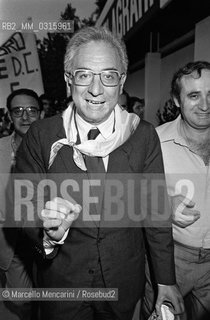 Modena, 1979, Italian politician Francesco Cossiga at Festa dellAmicizia (Friendship Festival) the annual meeting of his party, the Italian Democracy Party (DC) / Modena, 1979, Il politico Francesco Cossiga alla Festa dellamicizia, raduno annuale del suo partito, la Democrazia Cristiana - ©Marcello Mencarini/Rosebud2