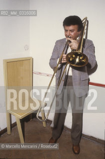 American jazz trombonist Sonny Costanzo (about 1985) / Il trombonista jazz Sonny Costanzo (1985 circa) - ©Marcello Mencarini/Rosebud2