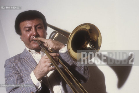 American jazz trombonist Sonny Costanzo (about 1985) / Il trombonista jazz Sonny Costanzo (1985 circa) - ©Marcello Mencarini/Rosebud2