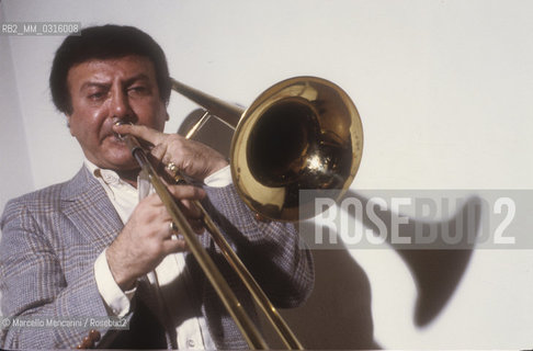 American jazz trombonist Sonny Costanzo (about 1985) / Il trombonista jazz Sonny Costanzo (1985 circa) - ©Marcello Mencarini/Rosebud2