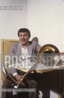 American jazz trombonist Sonny Costanzo (about 1985) / Il trombonista jazz Sonny Costanzo (1985 circa) - ©Marcello Mencarini/Rosebud2