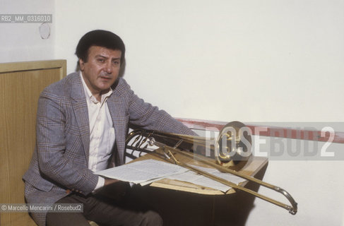 American jazz trombonist Sonny Costanzo (about 1985) / Il trombonista jazz Sonny Costanzo (1985 circa) - ©Marcello Mencarini/Rosebud2